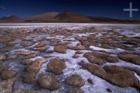 Ice, winter on the Andean Altiplano (high plateau), the Andes Cordillera