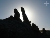 Formação rochosa no Vale da Lua, no Deserto de Atacama, Chile