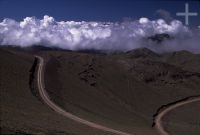 Road on the Andean Altiplano (Puna, high plateau), Argentina, the Andes Cordillera