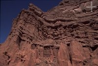 Rochas sedimentares, Argentina, no Altiplano (Puna) andino, Cordilheira dos Andes
