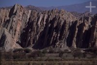 Rochas sedimentares, Argentina, no Altiplano (Puna) andino, Cordilheira dos Andes